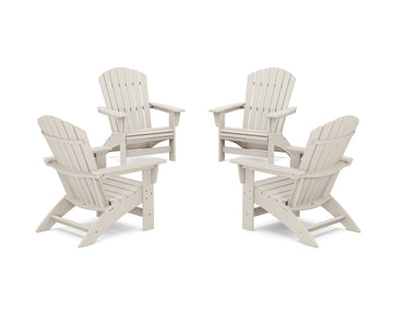 4-Piece Nautical Grand Adirondack Chair Conversation Set