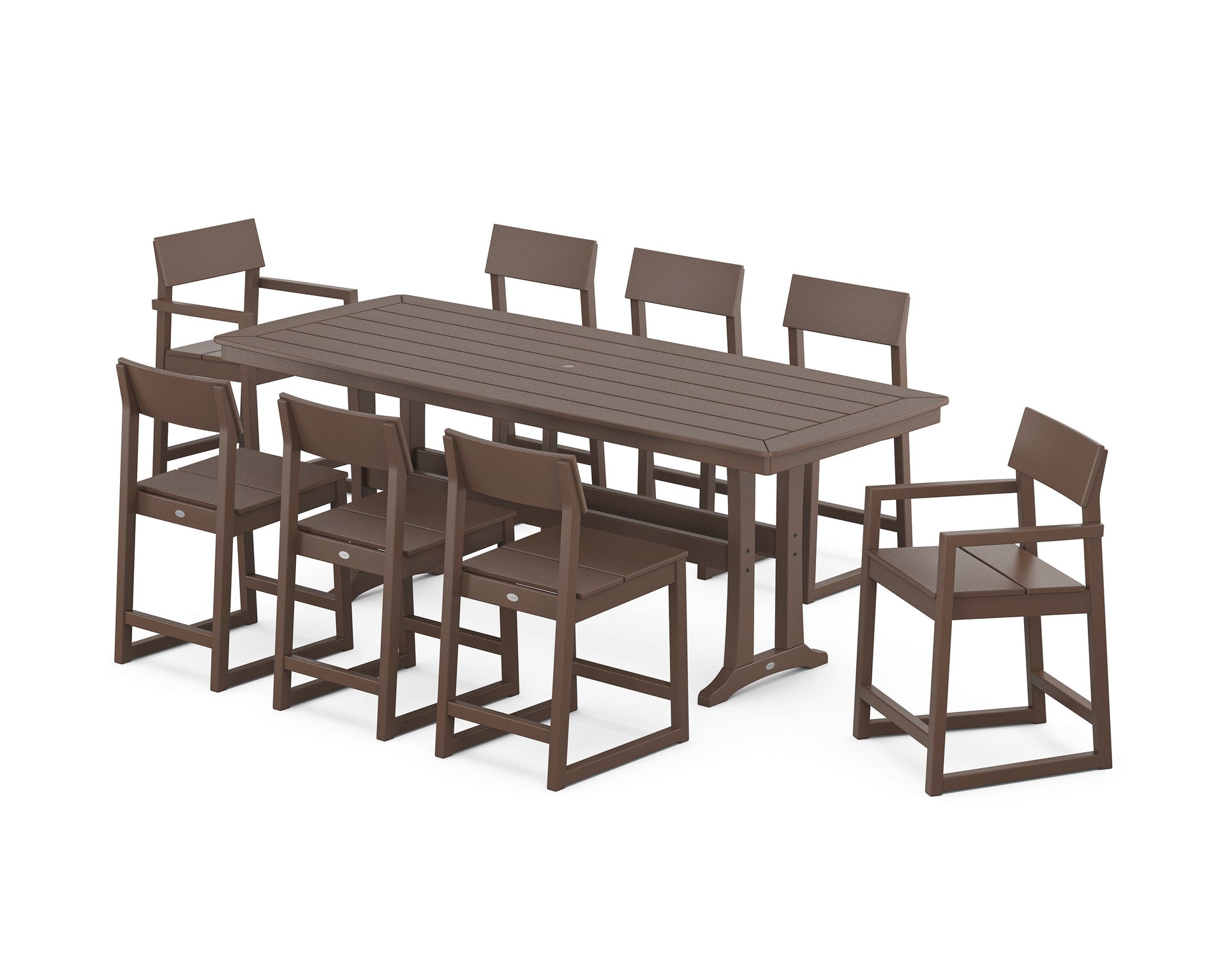 EDGE 9-Piece Counter Set with Trestle Legs