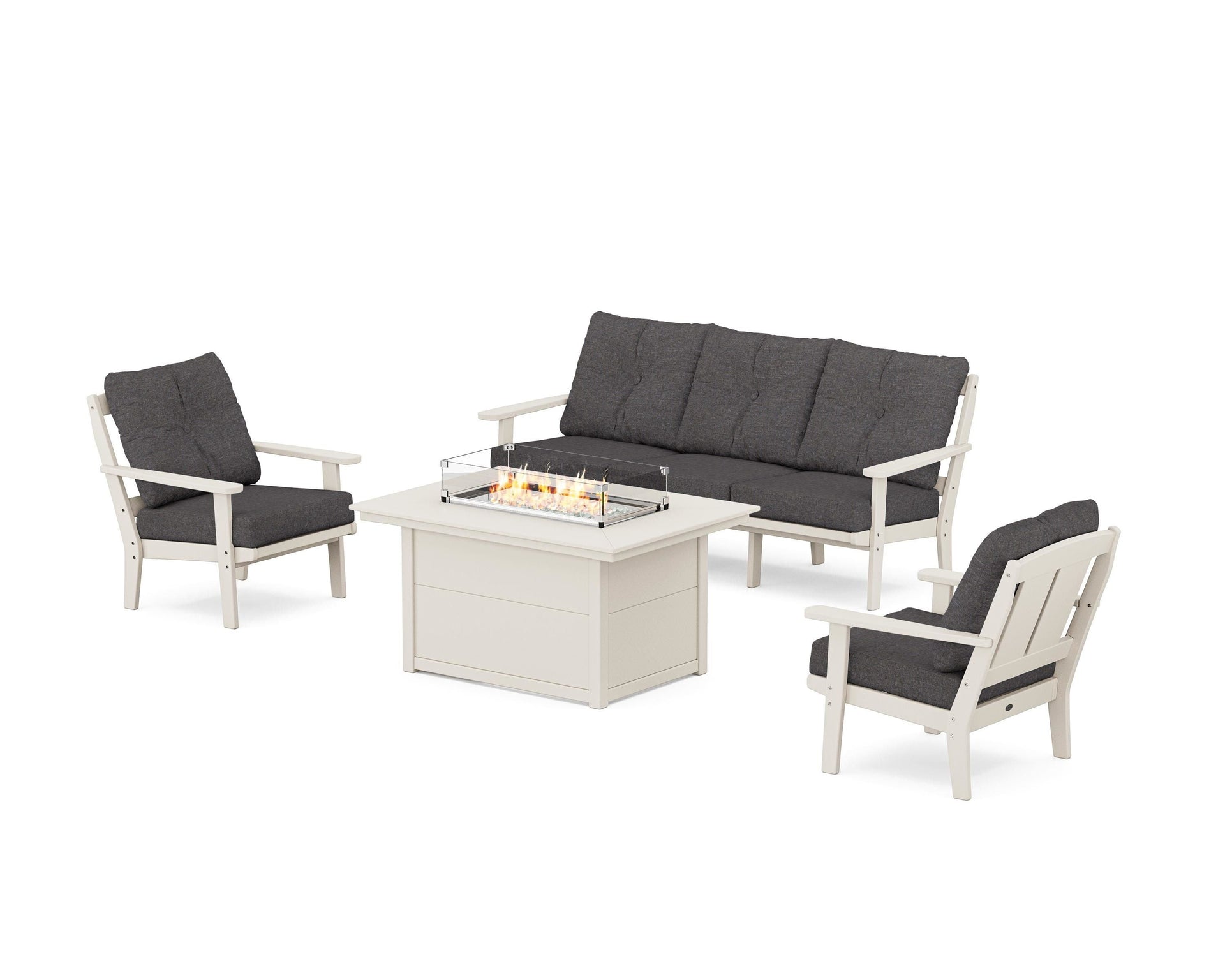 Mission Deep Seating Fire Pit Table Set