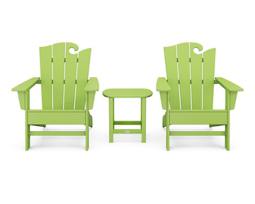 Wave 3-Piece Adirondack Set with The Ocean Chair