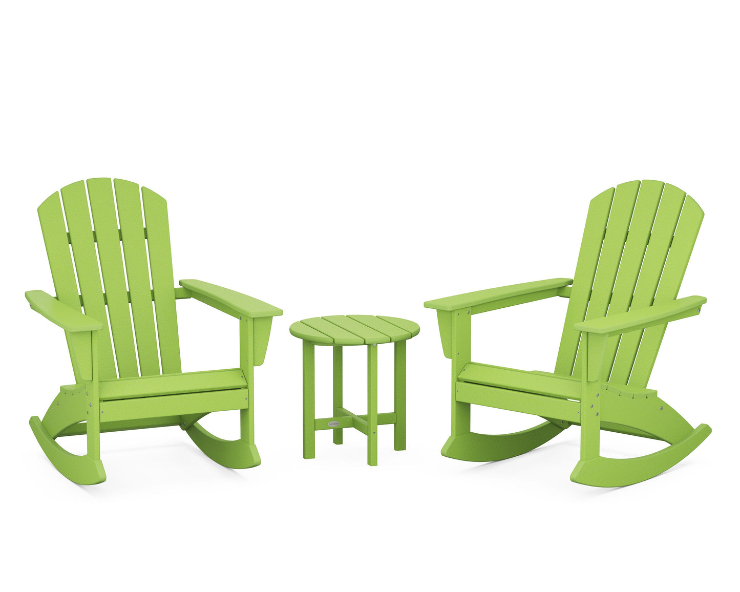 Nautical 3-Piece Adirondack Rocking Chair Set