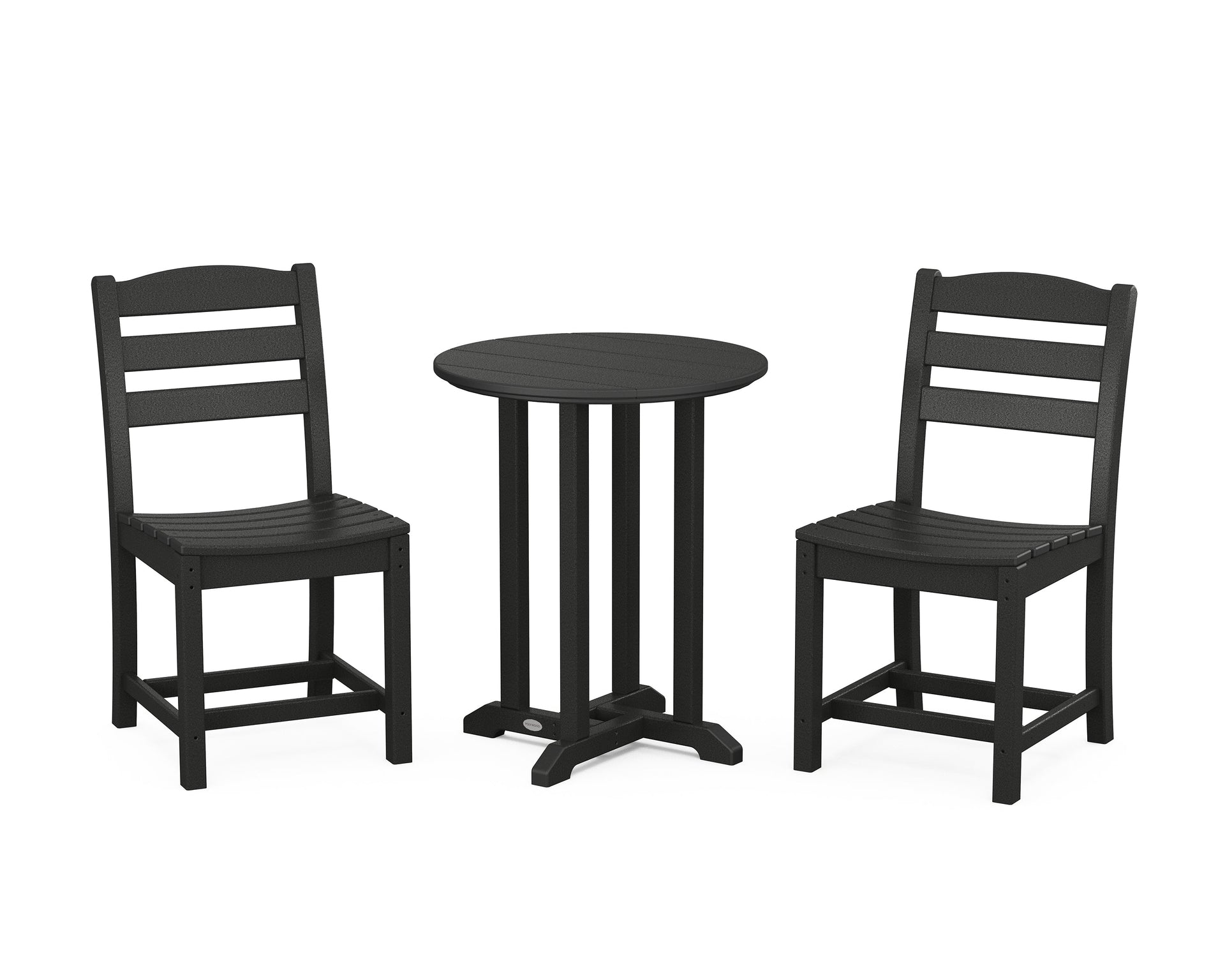 La Casa Café Side Chair 3-Piece Round Bistro Dining Set