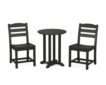 La Casa Café Side Chair 3-Piece Round Bistro Dining Set