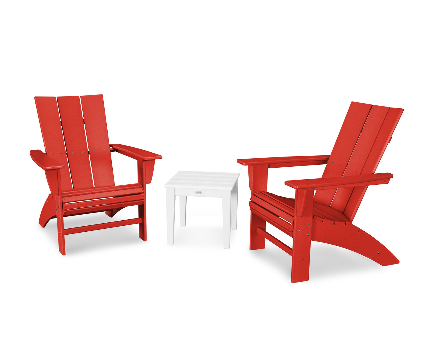 Modern 3-Piece Curveback  Adirondack Set