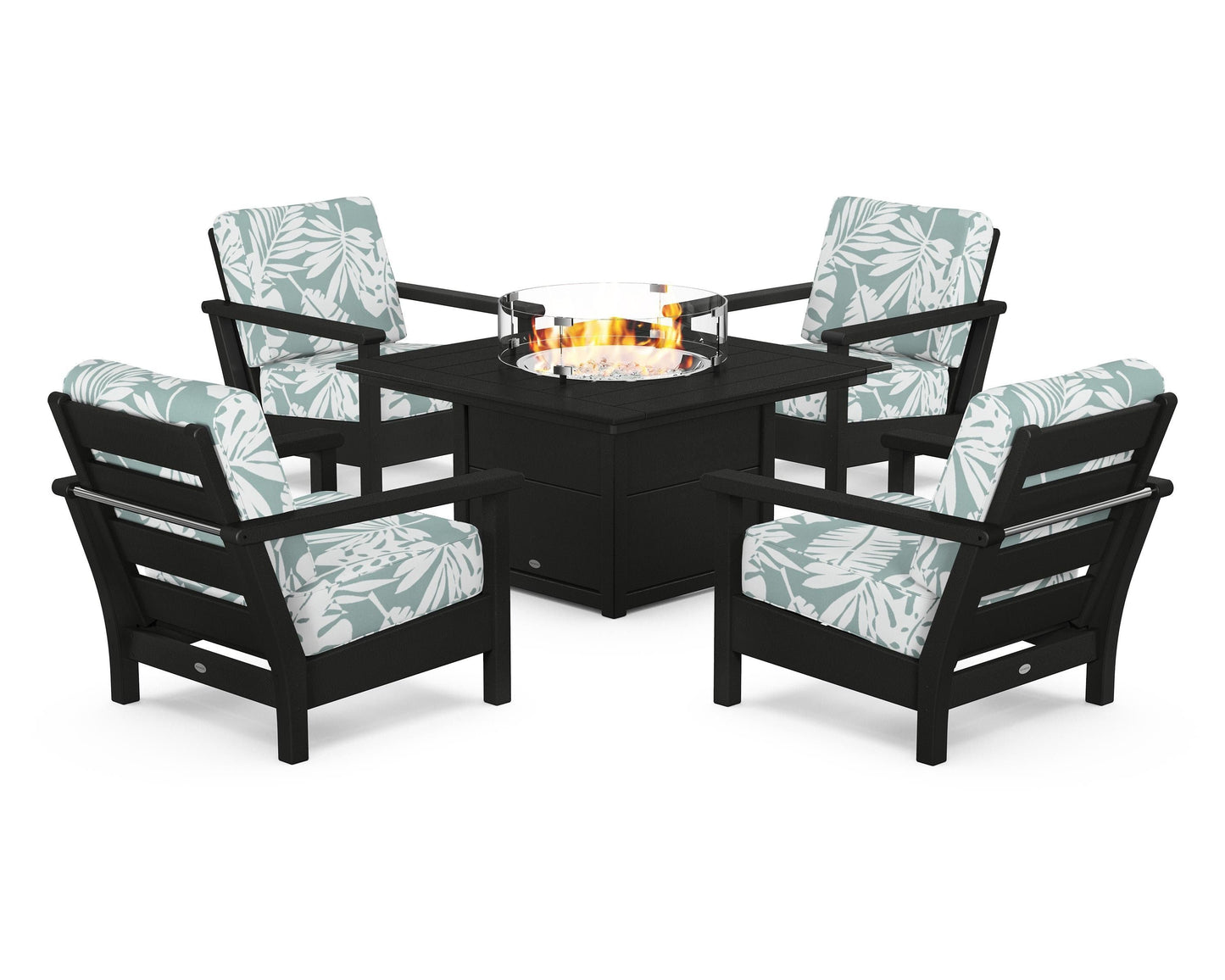 Harbour 5-Piece Conversation Set with Fire Pit Table