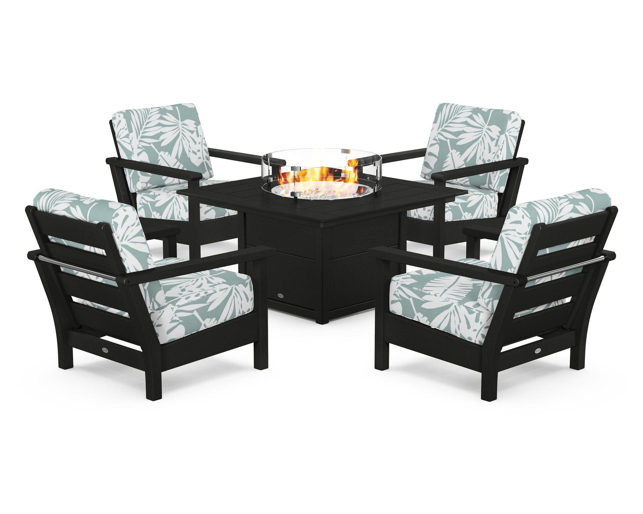 Harbour 5-Piece Conversation Set with Fire Pit Table