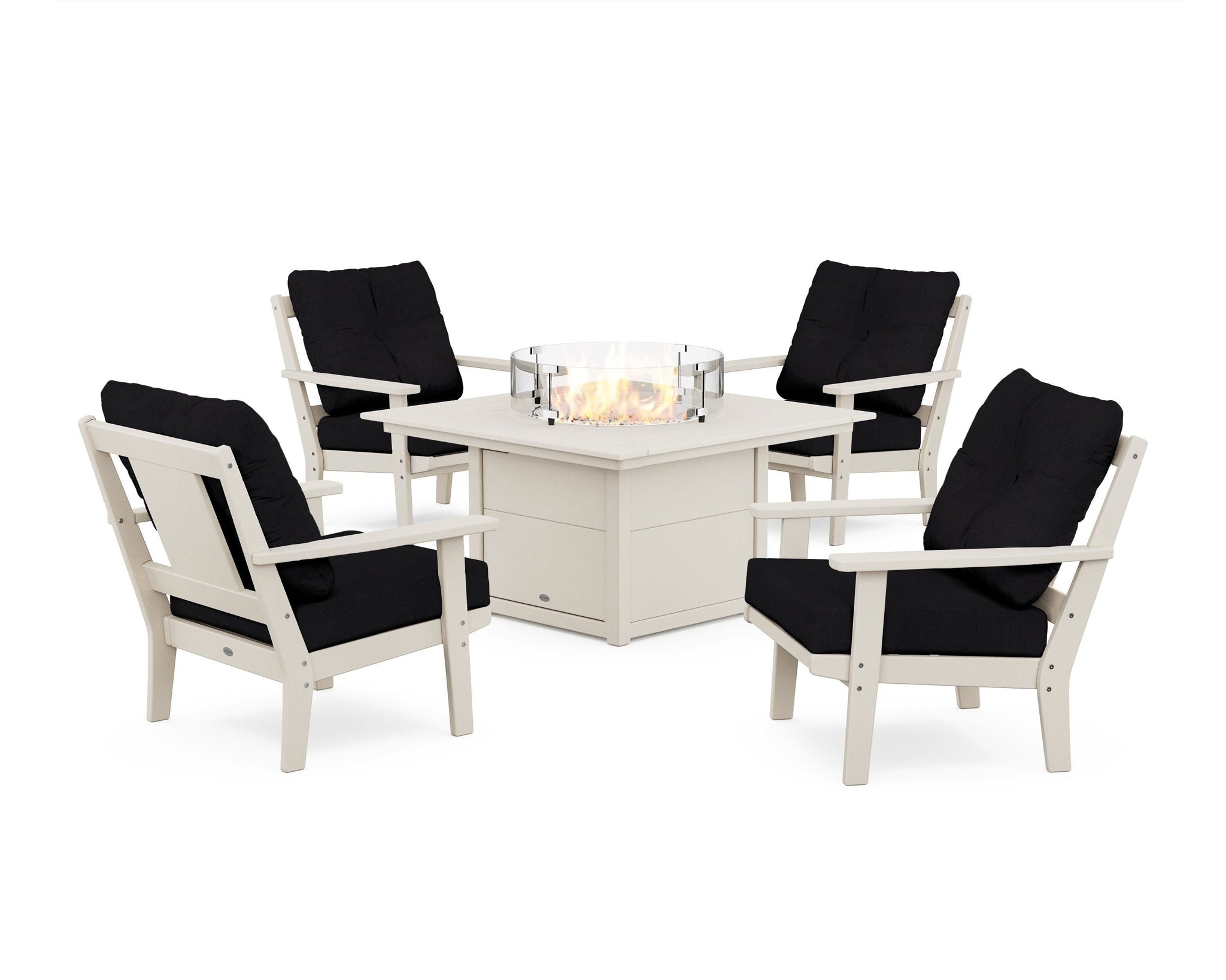 Prairie 5-Piece Deep Seating Set with Fire Pit Table