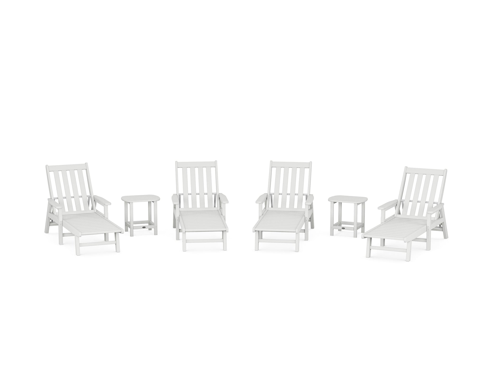 Vineyard 6-Piece Chaise with Arms Set
