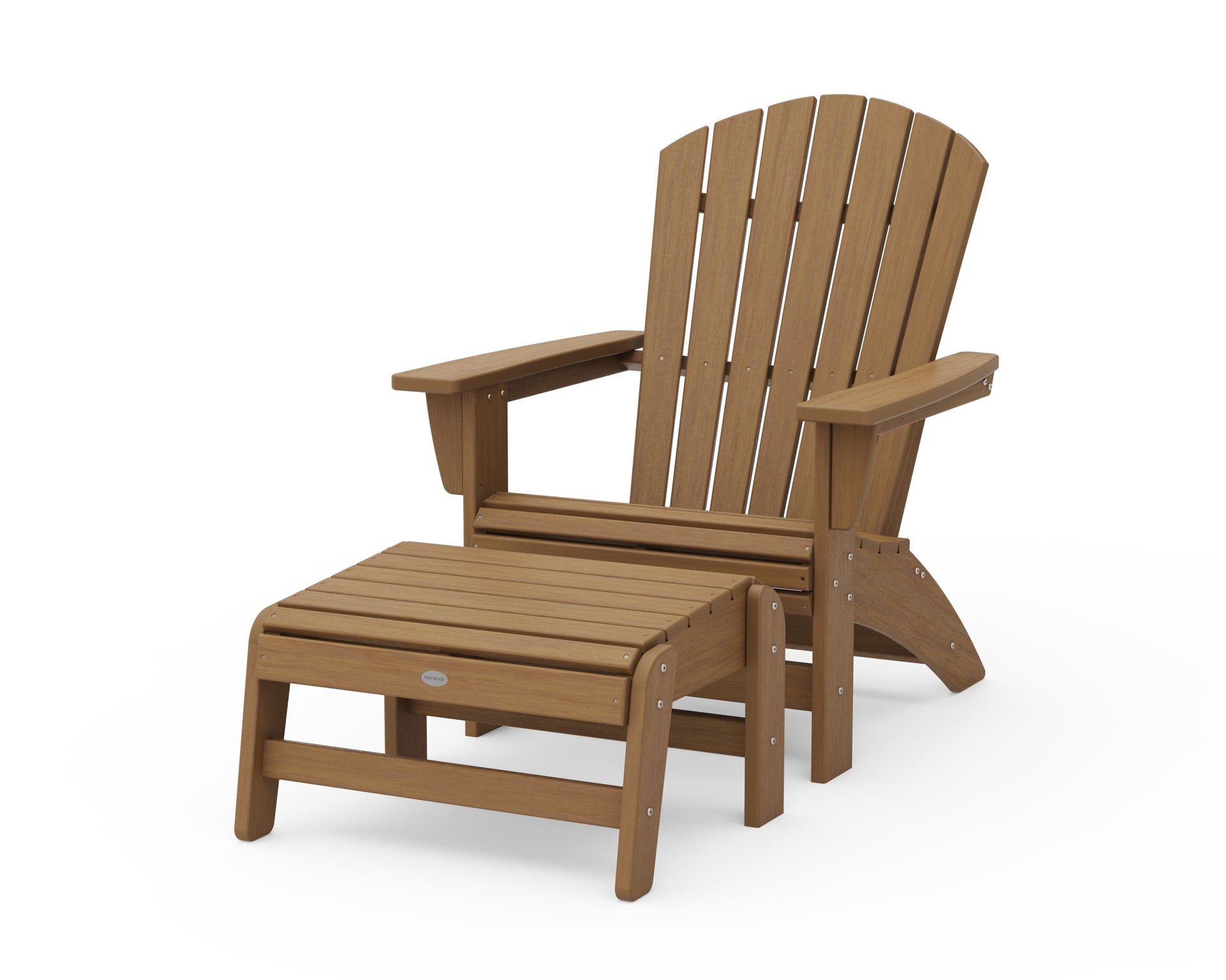 Nautical Grand Adirondack Chair with Ottoman