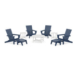 Modern Studio Folding Adirondack 9-Piece Conversation Set