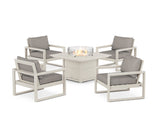EDGE Sectional 5-Piece Deep Seating Set with Fire Pit Table
