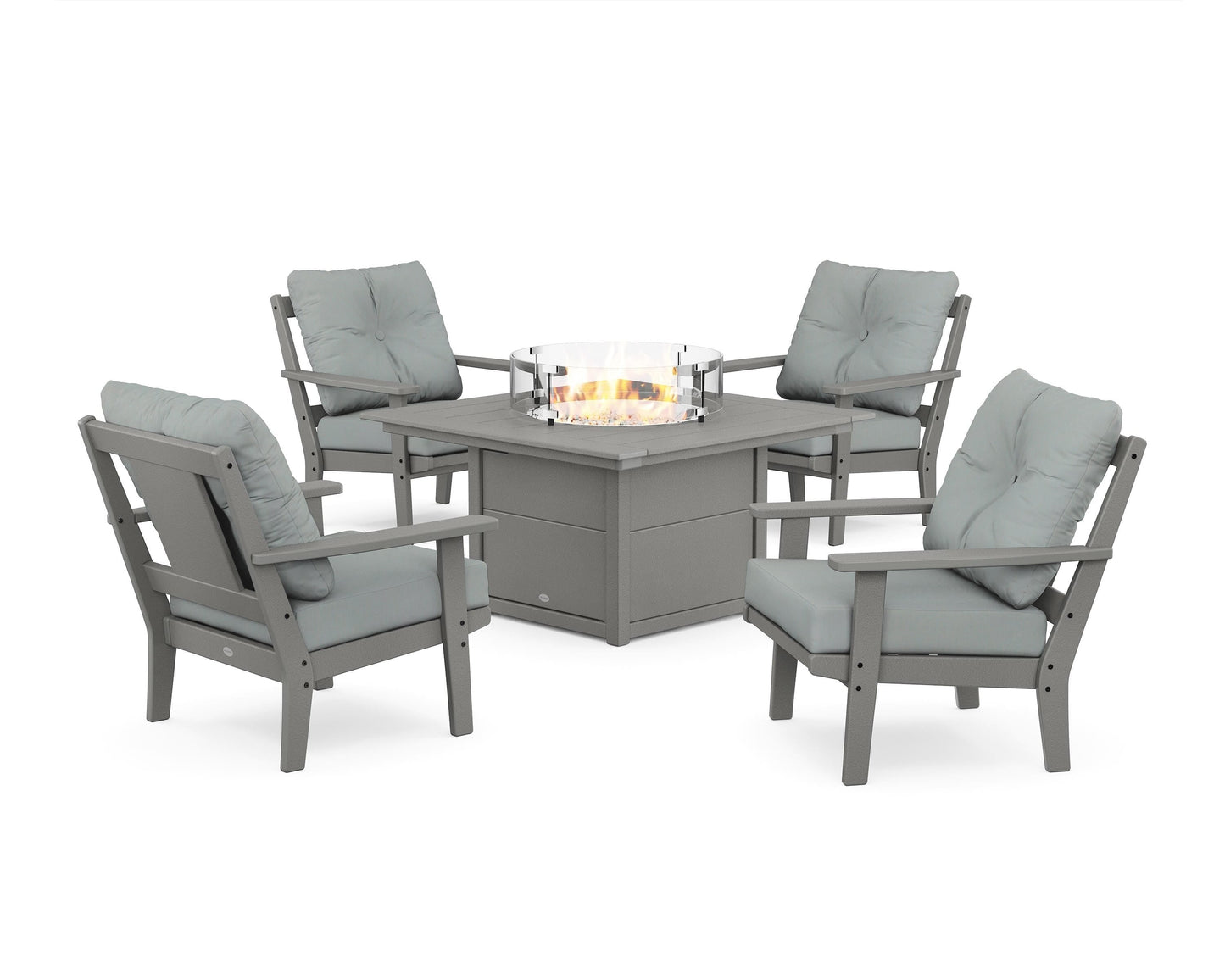 Prairie 5-Piece Deep Seating Set with Fire Pit Table