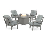Prairie 5-Piece Deep Seating Set with Fire Pit Table