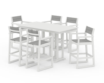 EDGE Sling Arm Chair 7-Piece Farmhouse Bar Set