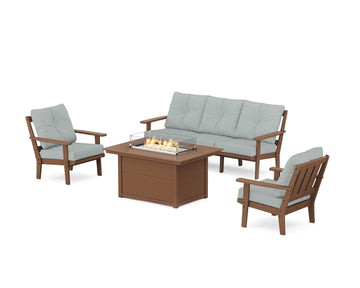 Oxford Deep Seating Fire Pit Table Set