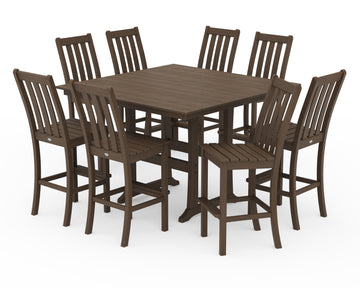 Vineyard 9-Piece Farmhouse Trestle Bar Set