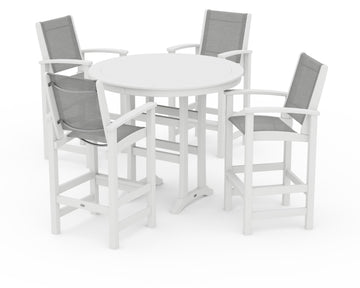 Coastal 5-Piece Nautical Trestle Bar Set