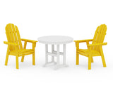 Vineyard Adirondack 3-Piece Round Dining Set
