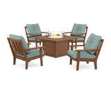 Oxford 5-Piece Deep Seating Set with Fire Pit Table