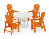 South Beach 5-Piece Round Farmhouse Dining Set