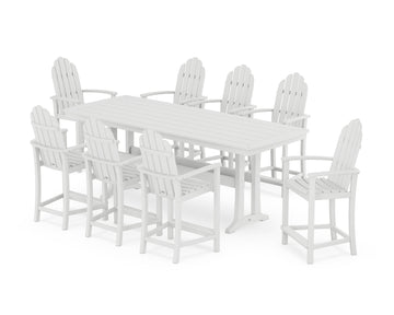 Classic Adirondack 9-Piece Counter Set with Trestle Legs