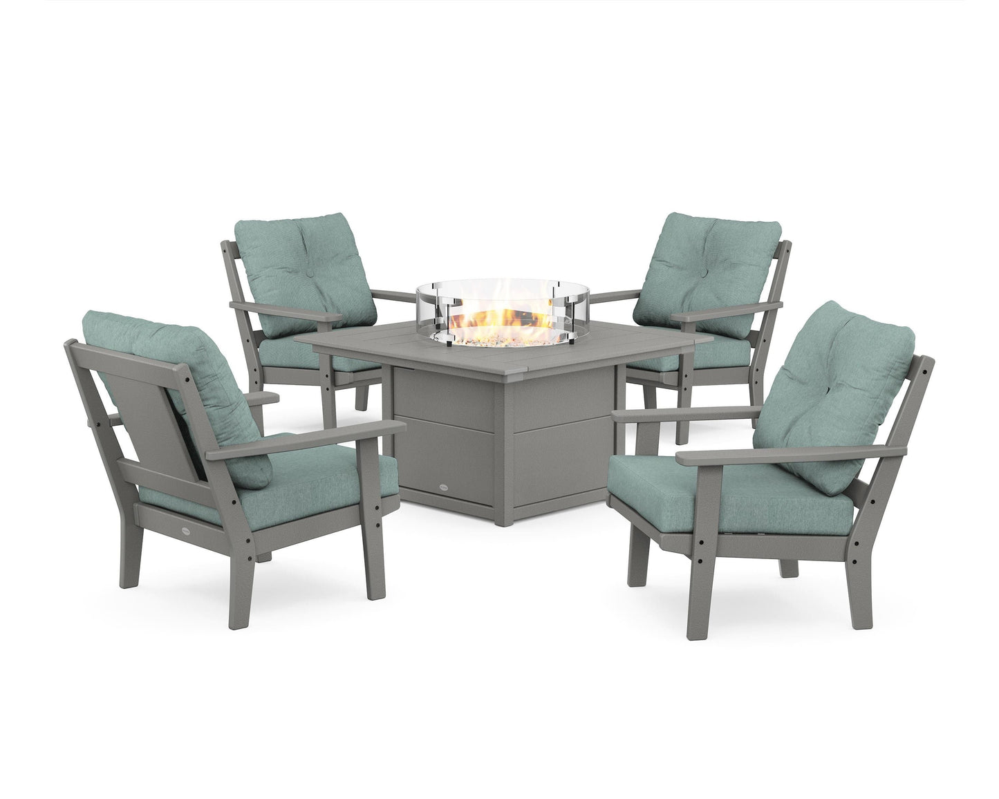 Prairie 5-Piece Deep Seating Set with Fire Pit Table