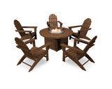 Vineyard Adirondack 6-Piece Chat Set with Fire Pit Table