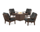 Oxford 5-Piece Deep Seating Set with Fire Pit Table