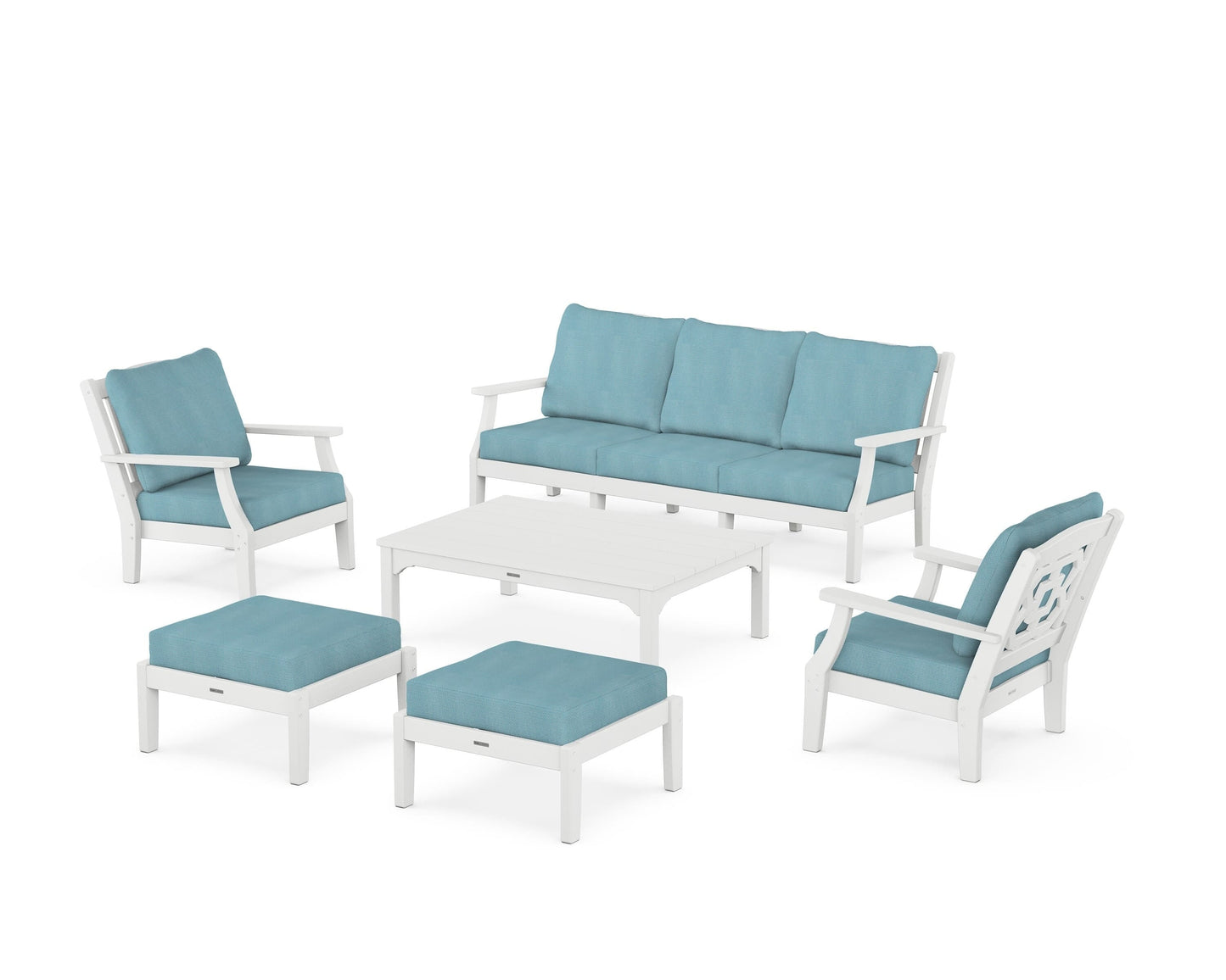 Chinoiserie 6-Piece Lounge Sofa Set
