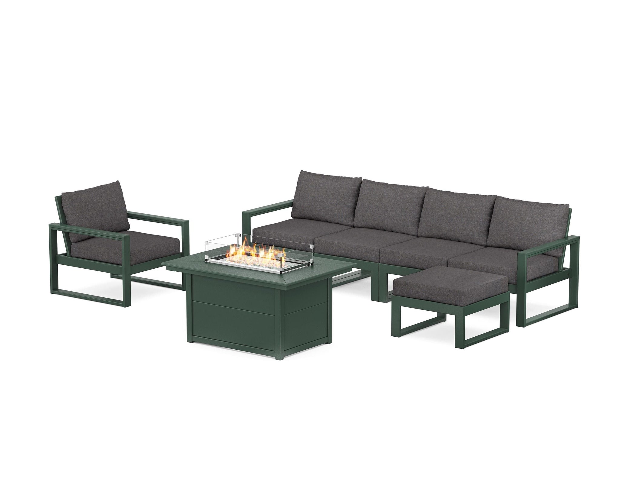 EDGE Sectional Lounge and Fire Pit Set