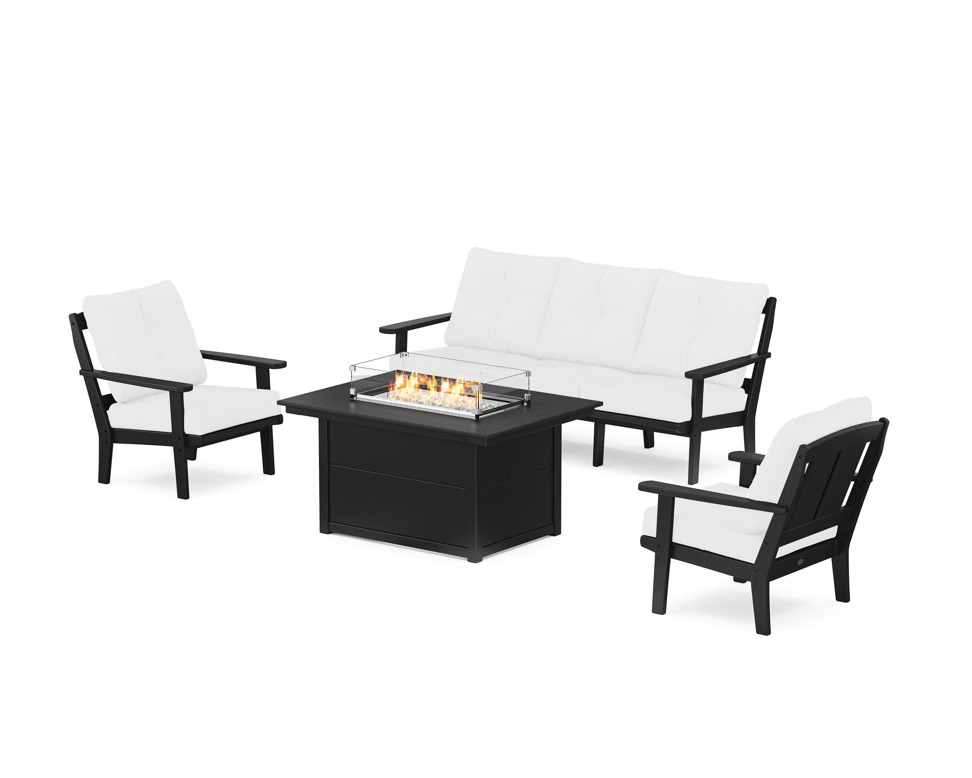 Mission Deep Seating Fire Pit Table Set