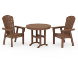 Nautical Adirondack 3-Piece Round Dining Set