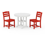 La Casa Café Side Chair 3-Piece Round Dining Set