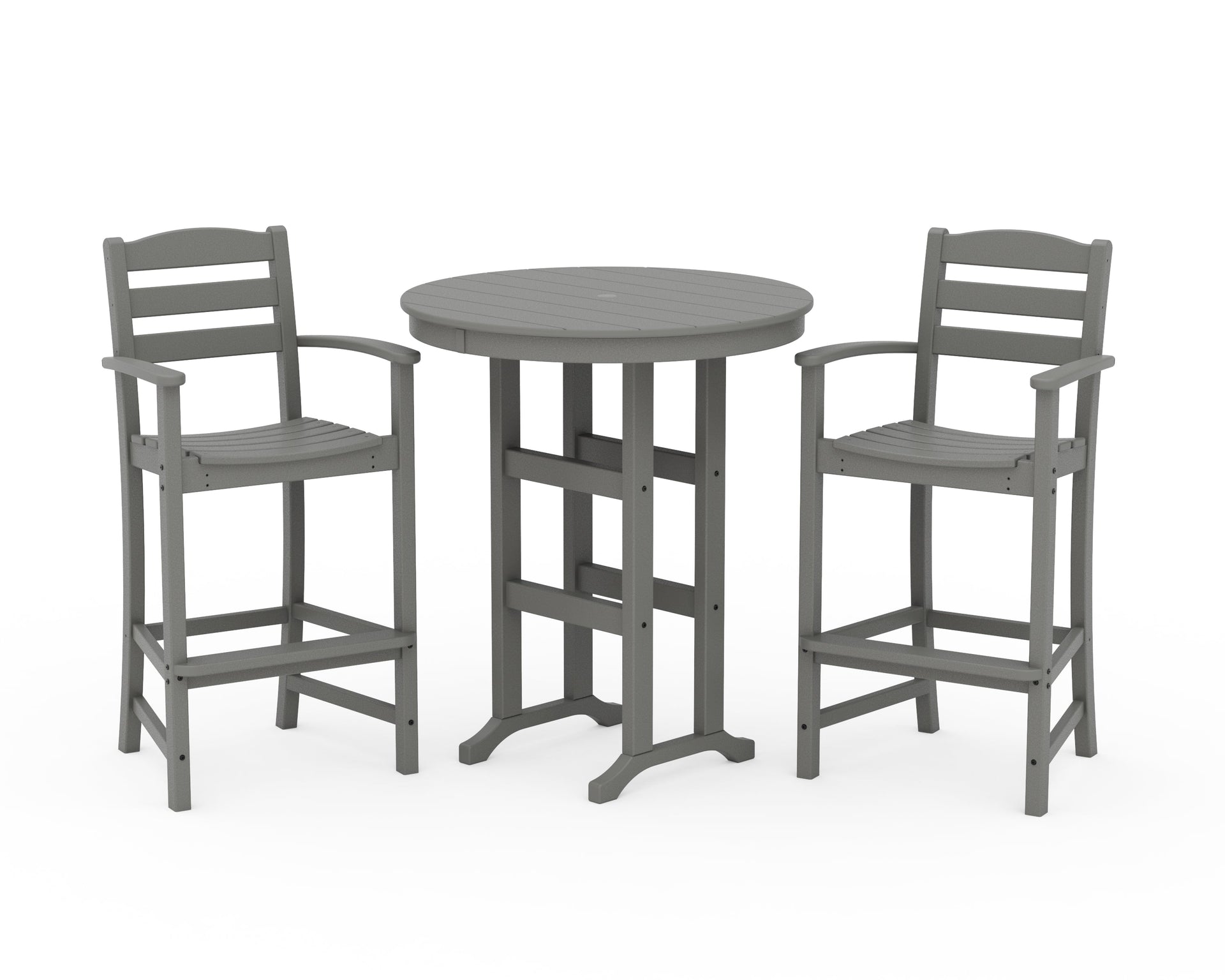 La Casa Café 3-Piece Round Farmhouse Bar Set