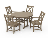 Braxton 5-Piece Round Farmhouse Dining Set