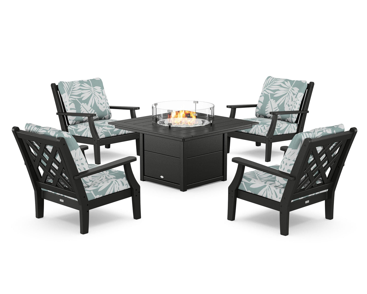 Wovendale 5-Piece Deep Seating Set with Fire Pit Table