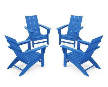 4-Piece Modern Adirondack Chair Conversation Set
