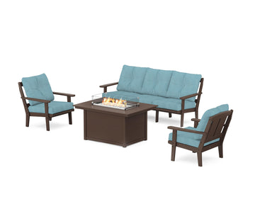 Mission Deep Seating Fire Pit Table Set