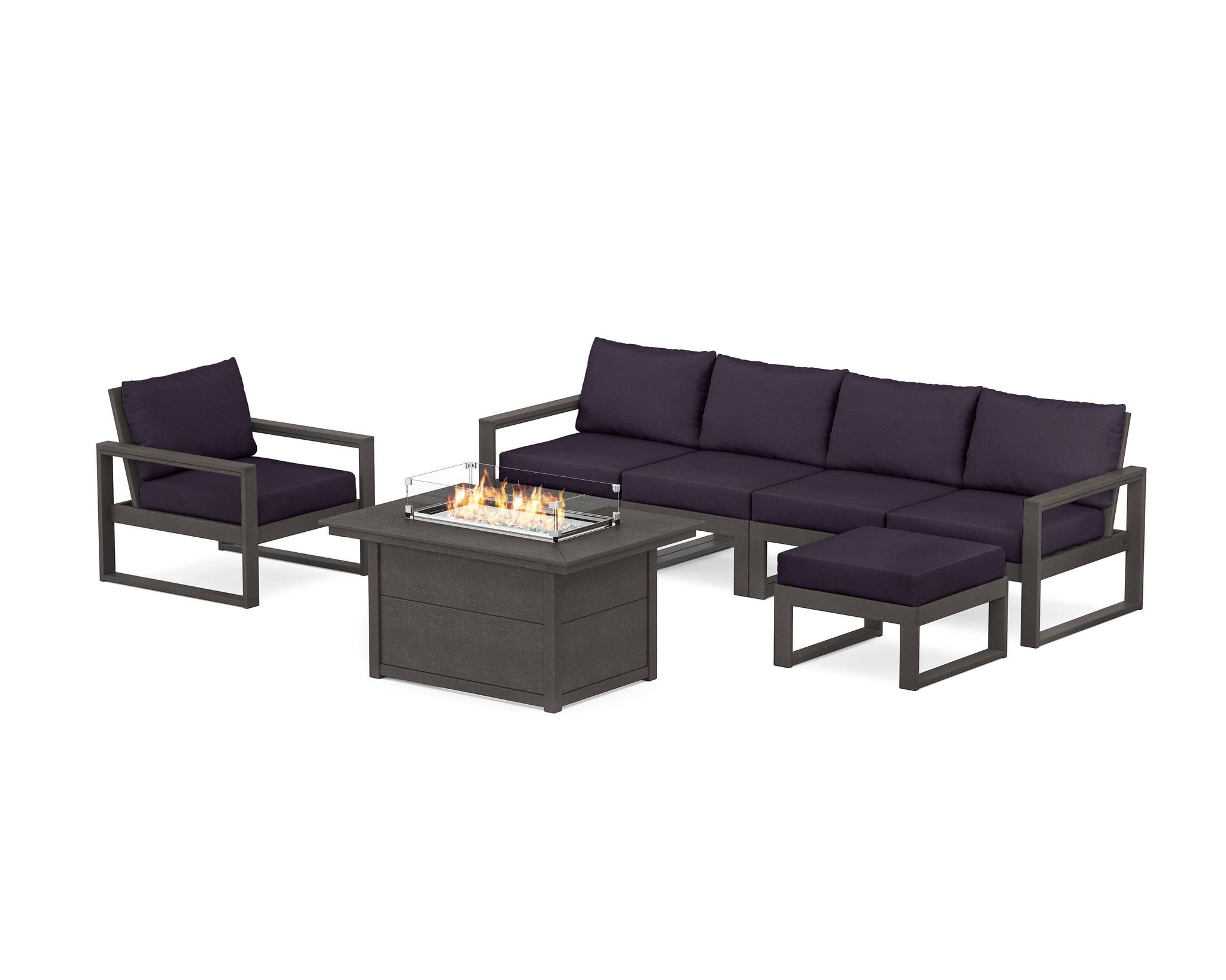 EDGE Sectional Lounge and Fire Pit Set