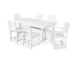 La Casa Café 7-Piece Dining Set with Trestle Legs