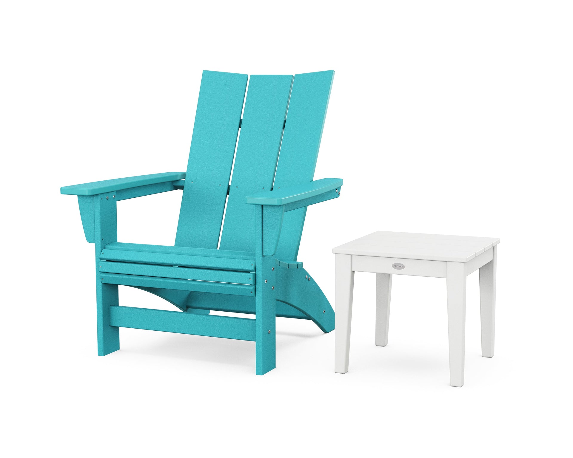 Modern Grand Adirondack Chair with Side Table