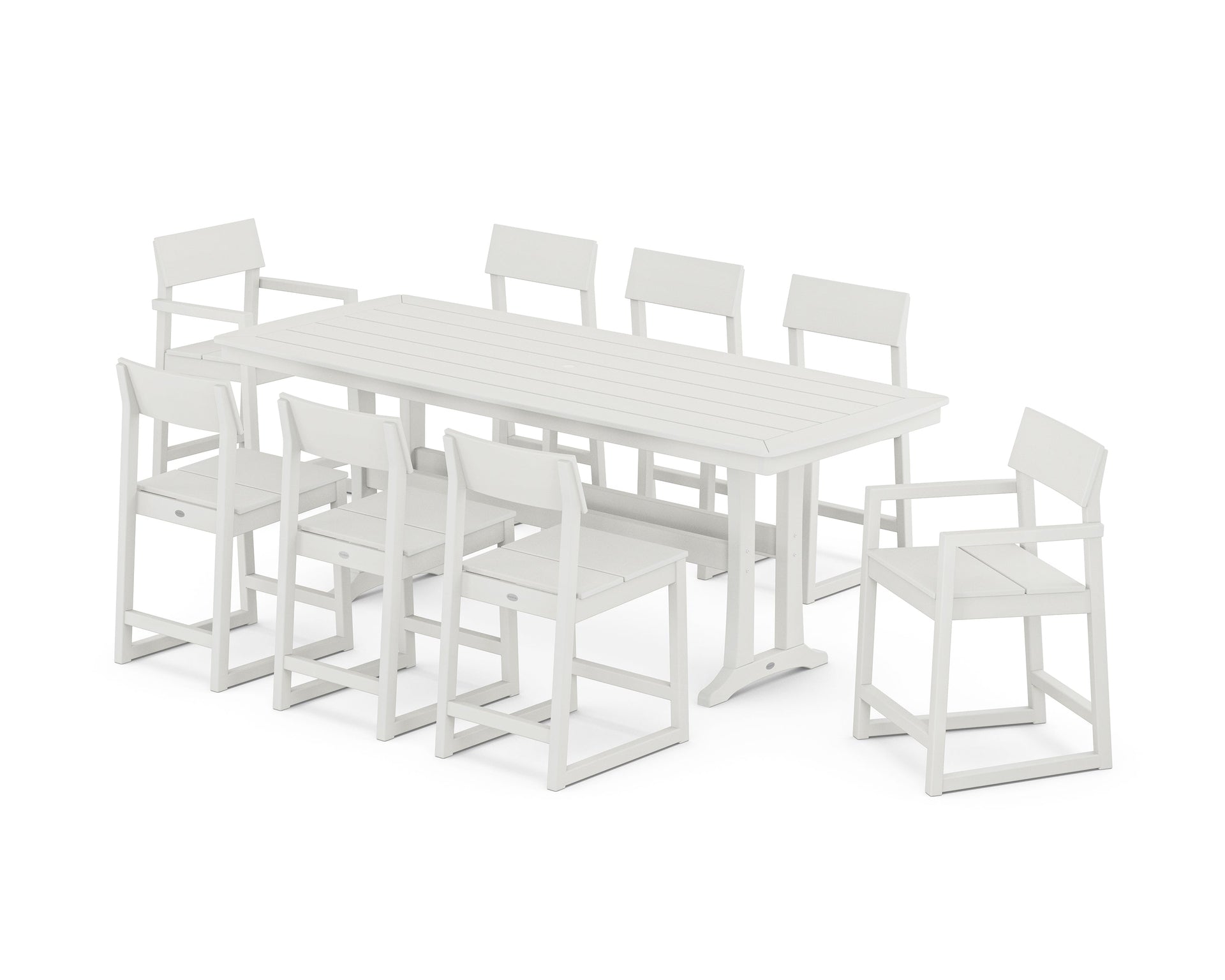 EDGE 9-Piece Counter Set with Trestle Legs
