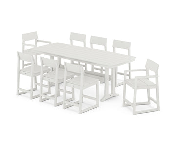 EDGE 9-Piece Counter Set with Trestle Legs