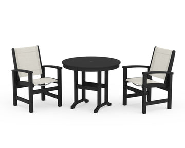Coastal 3-Piece Round Dining Set