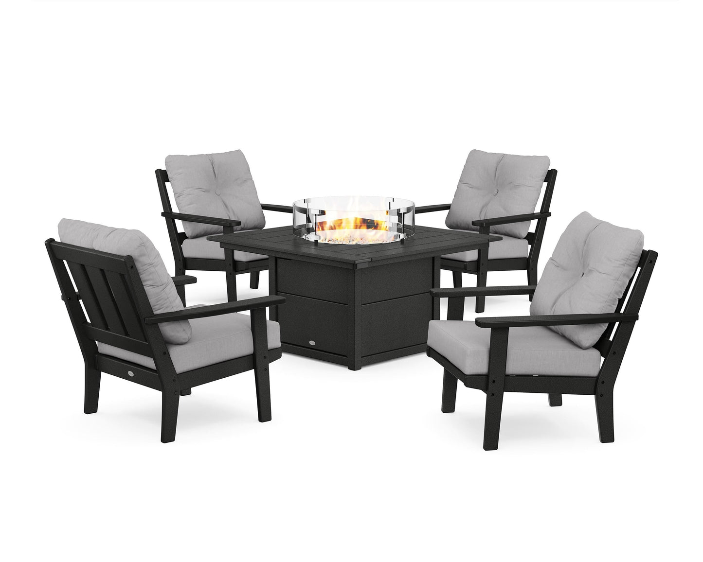 Oxford 5-Piece Deep Seating Set with Fire Pit Table
