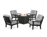 Oxford 5-Piece Deep Seating Set with Fire Pit Table