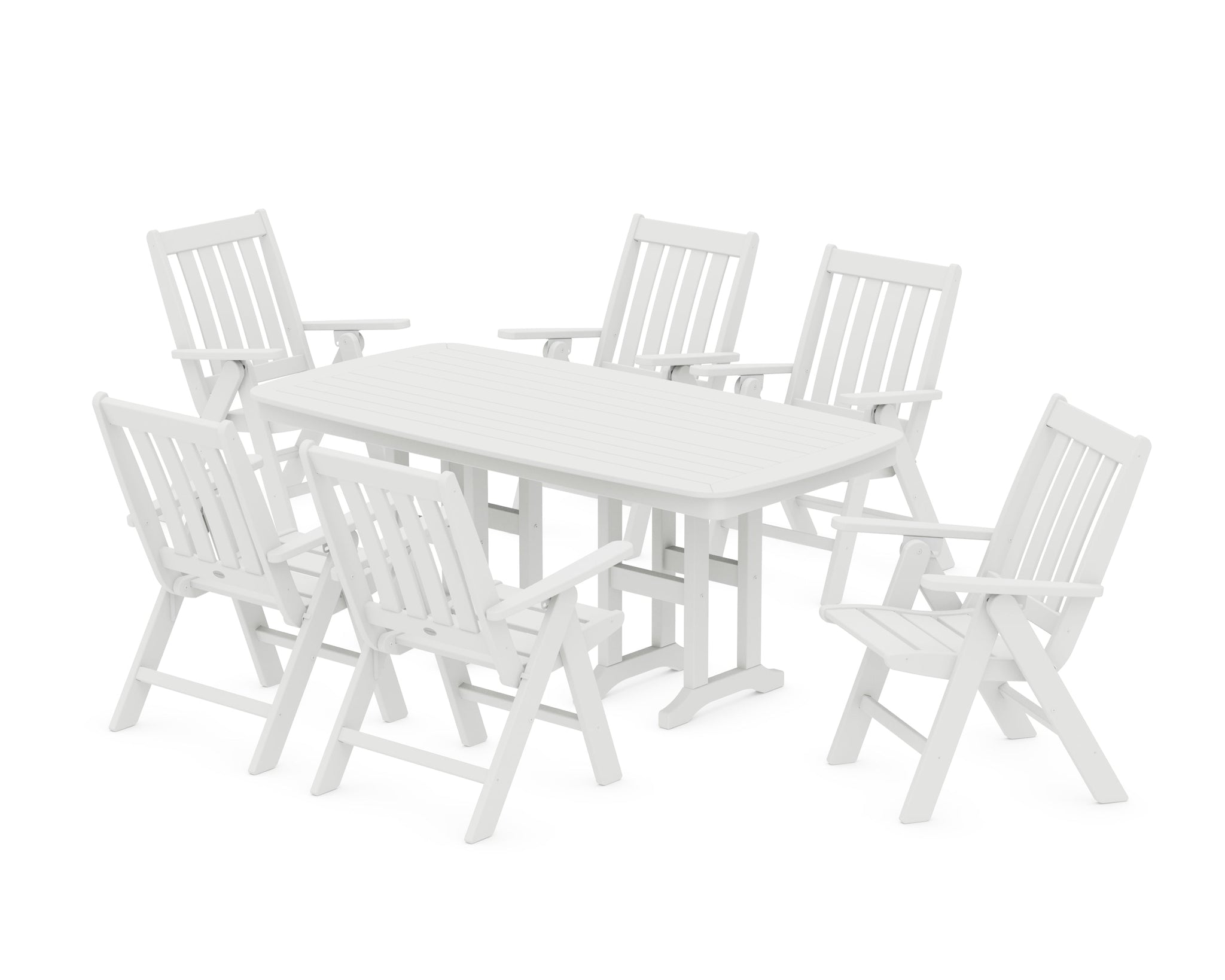 Vineyard Folding Chair 7-Piece Dining Set
