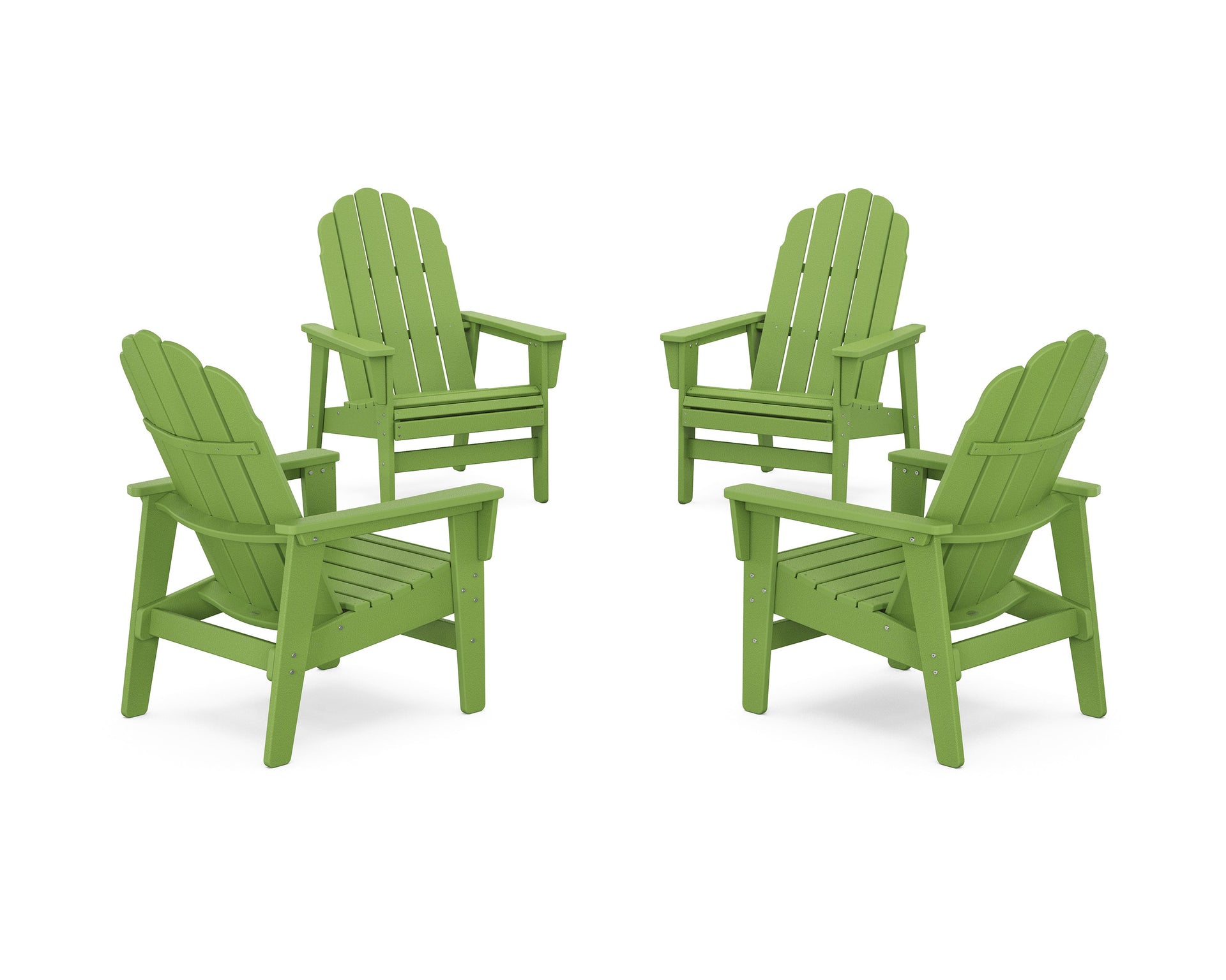 4-Piece Vineyard Grand Upright Adirondack Chair Conversation Set