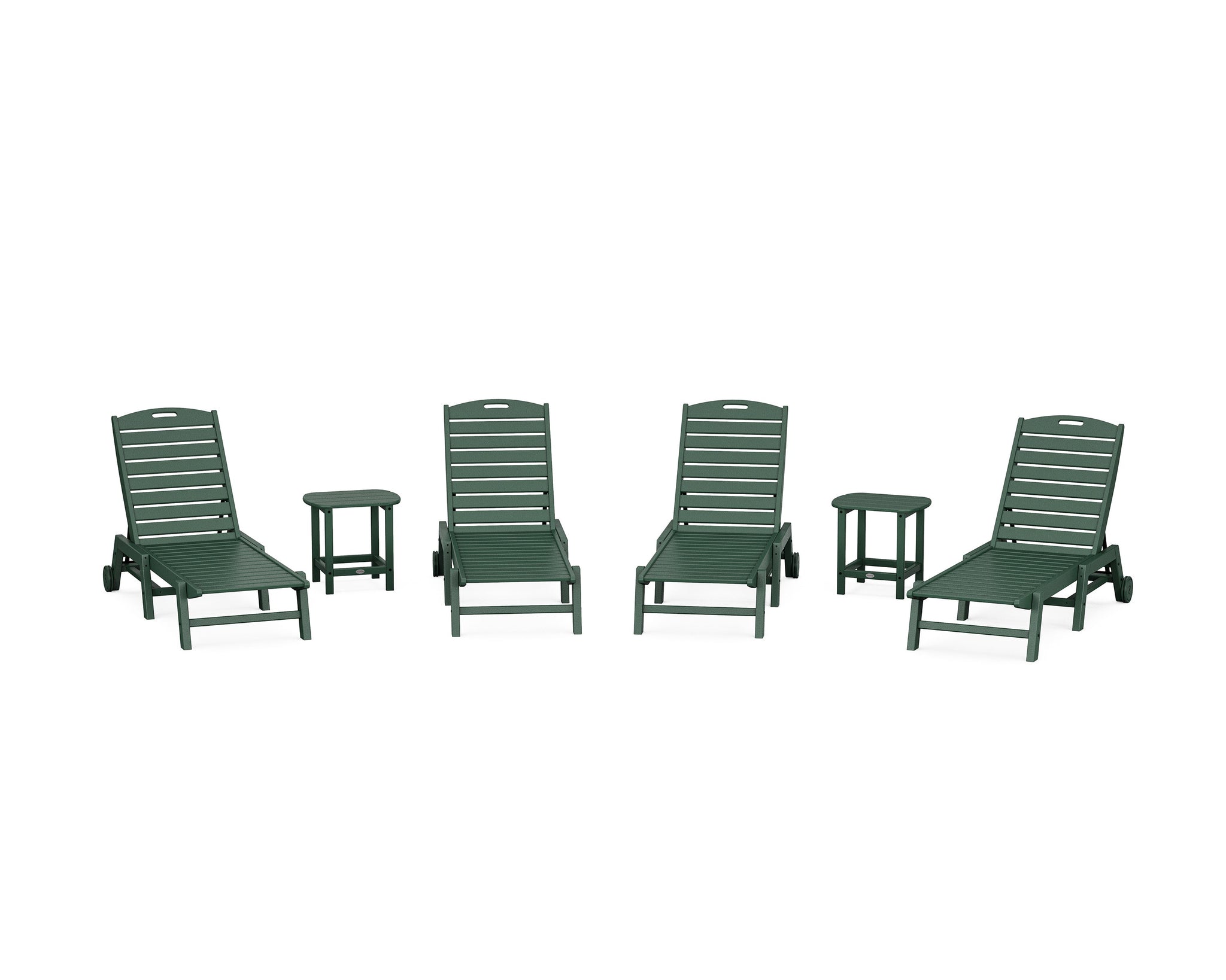 Nautical Chaise 6-Piece Set with Wheels