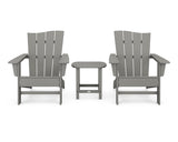 Wave 3-Piece Adirondack Chair Set